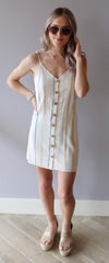 Style Rack WANDER Stripe ButtonDown TieBack Cami Dress
