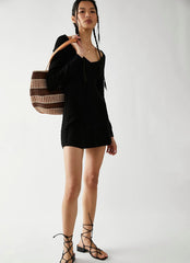 Free People SMALL WORLD Sweater Mini Dress