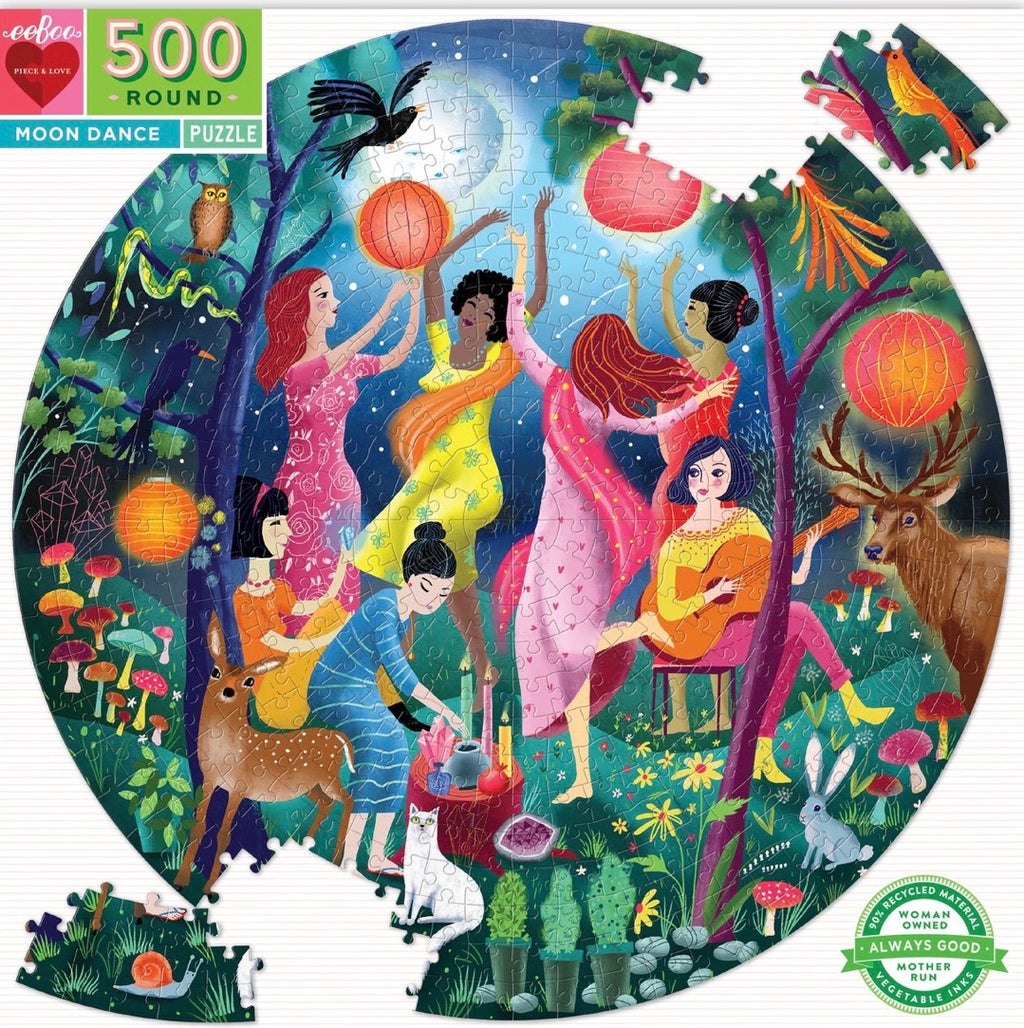 EEBOO Piece & Love 500 Pc ROUND Puzzle