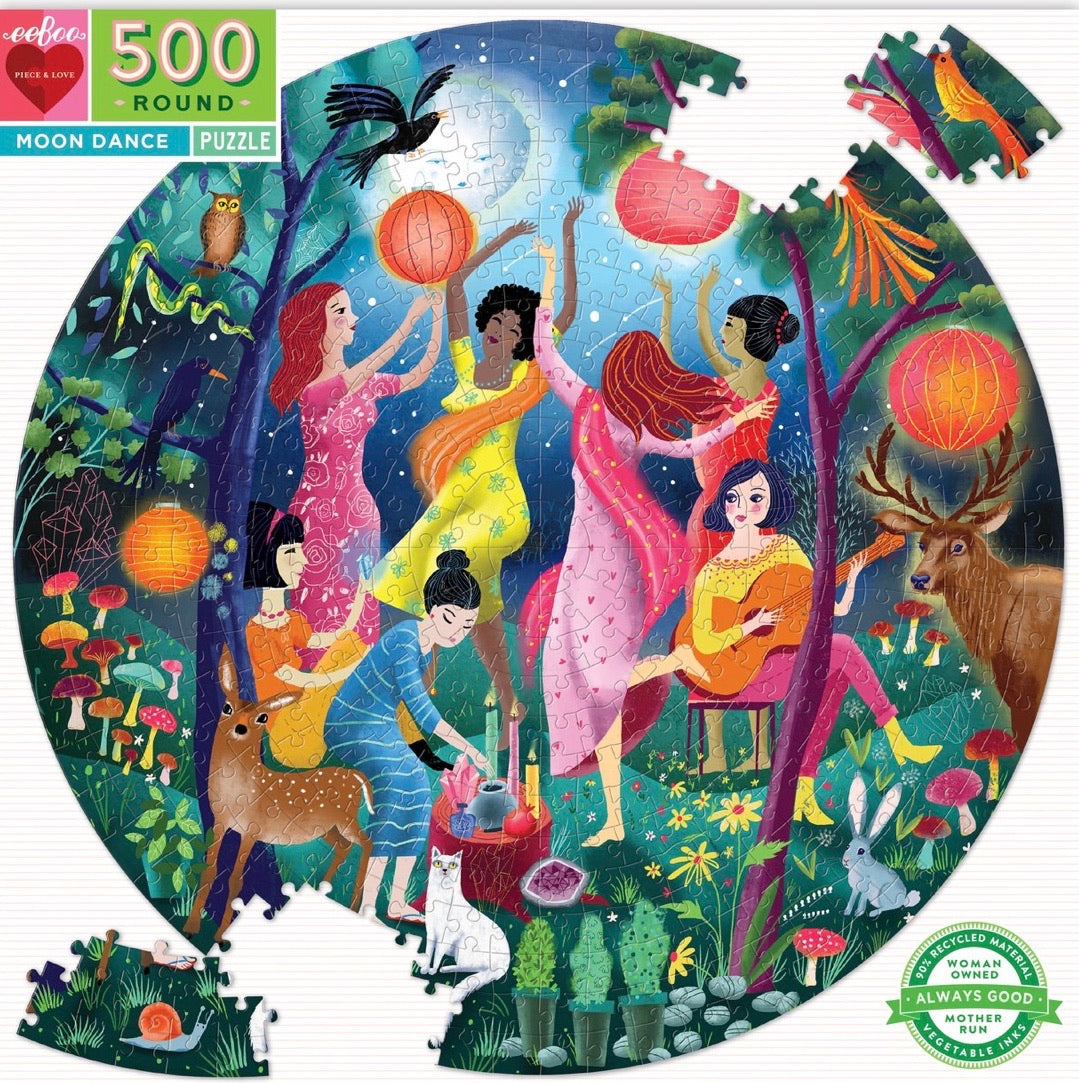 EEBOO Piece & Love 500 Pc ROUND Puzzle