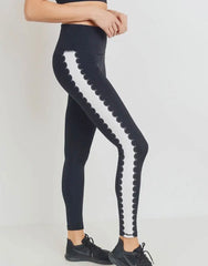 MONO B ARTISAN HiWaist Lasercut Lace Side Legging