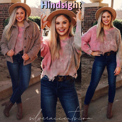 Main Strip HINDSIGHT TieDye Distressed V-Neck Sweater Top