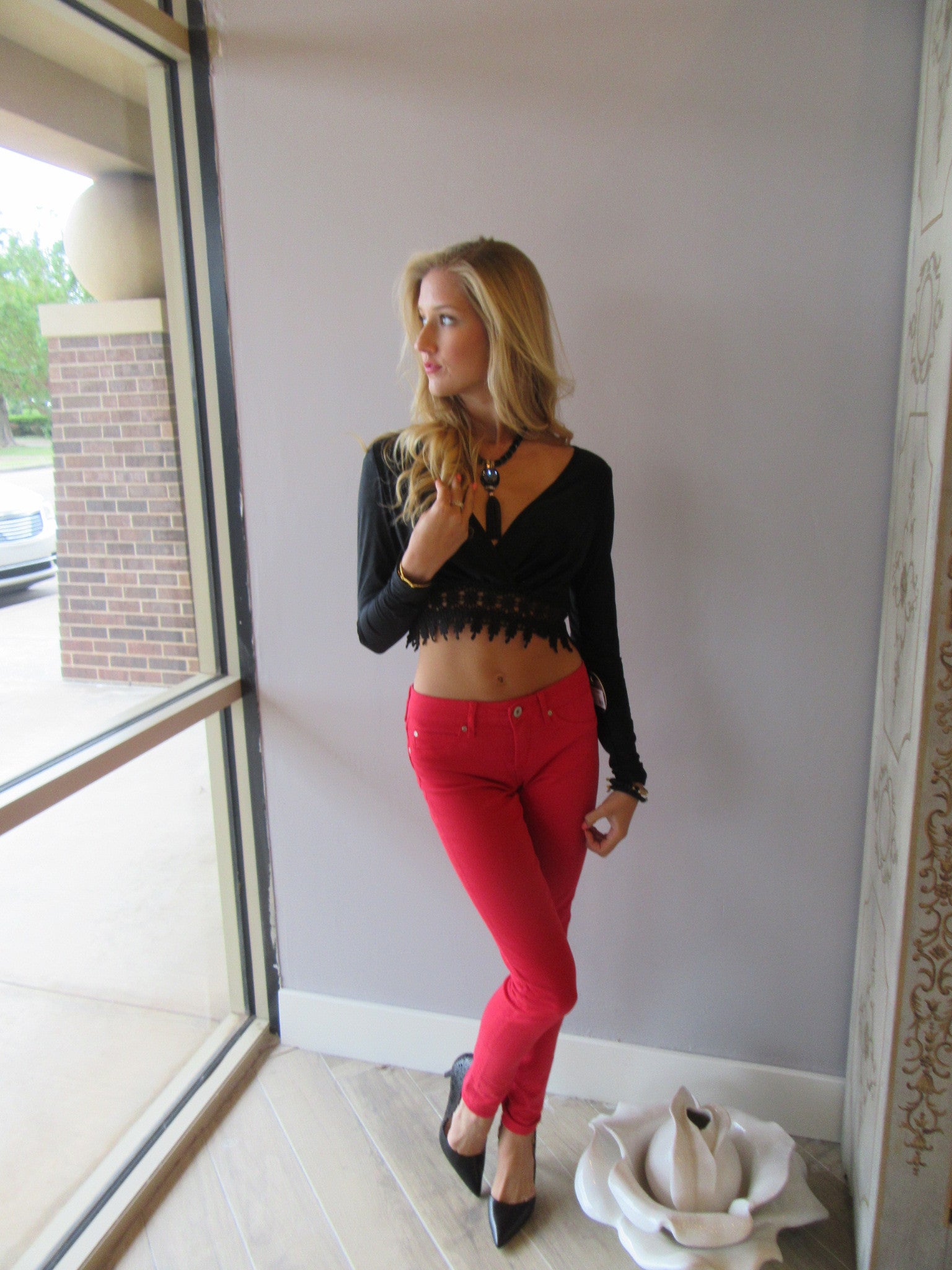 *ARTICLES OF SOCIETY Real Red MYA Skinny Jeans