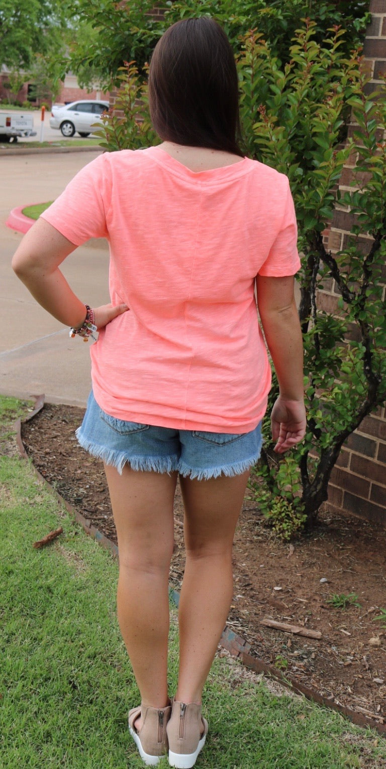 BOBI V-Neck BECK Slub Jersey HiLo Top