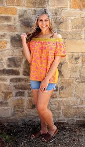 *IVY JANE Embroidered CLAUDIA Short Sleeve Smocked Top