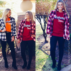 GAMEDAY COUTURE Throw Back VARSITY VIBES LongSleeve Tee Top