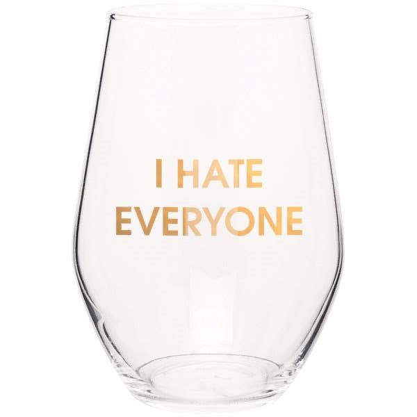 CG Graphic Foil Logo Stemless Wine Glass