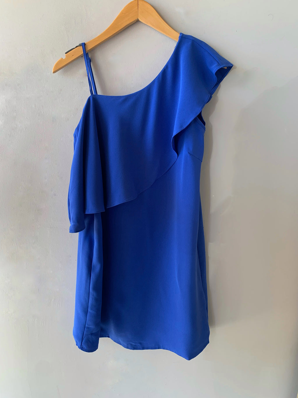 DESTINED Ruffle OneShoulder Popover Woven Dress