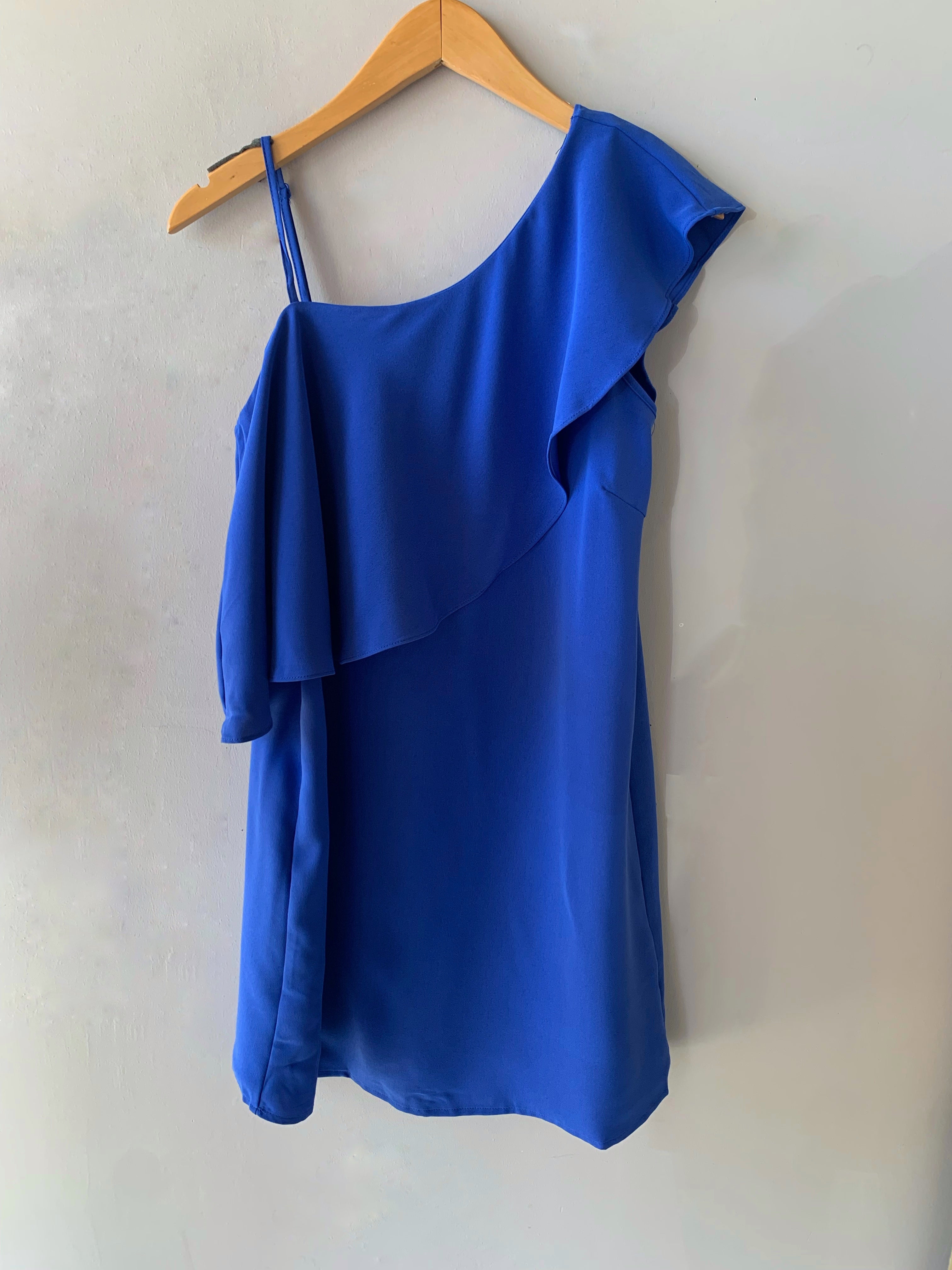 DESTINED Ruffle OneShoulder Popover Woven Dress