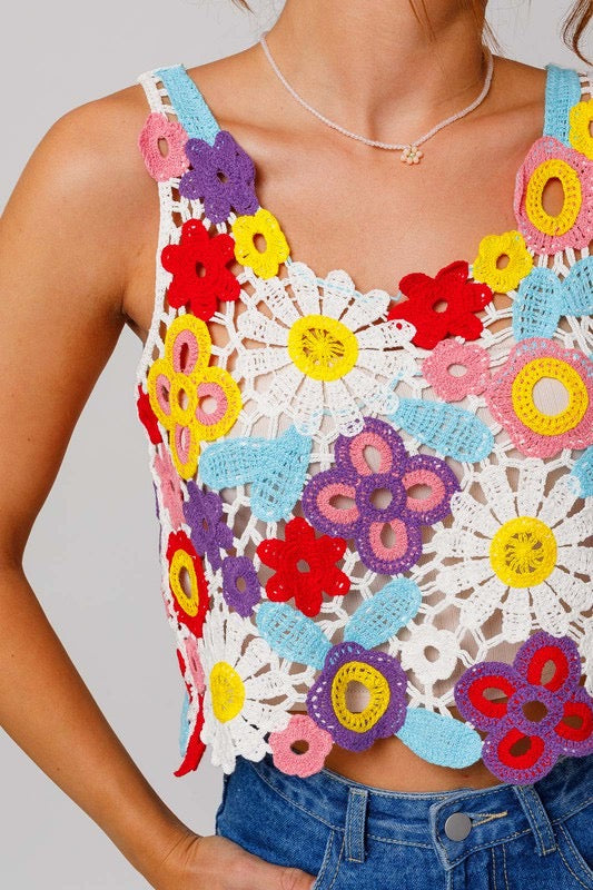 WOODSTOCK Crochet Tank Top