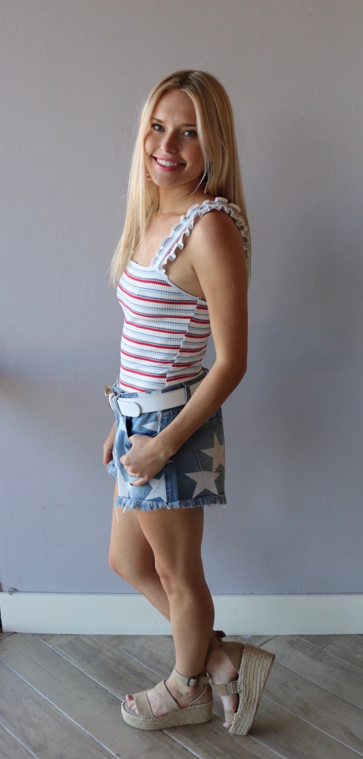 Toast INDEPENDENCE StarPrint Cutoff Shorts