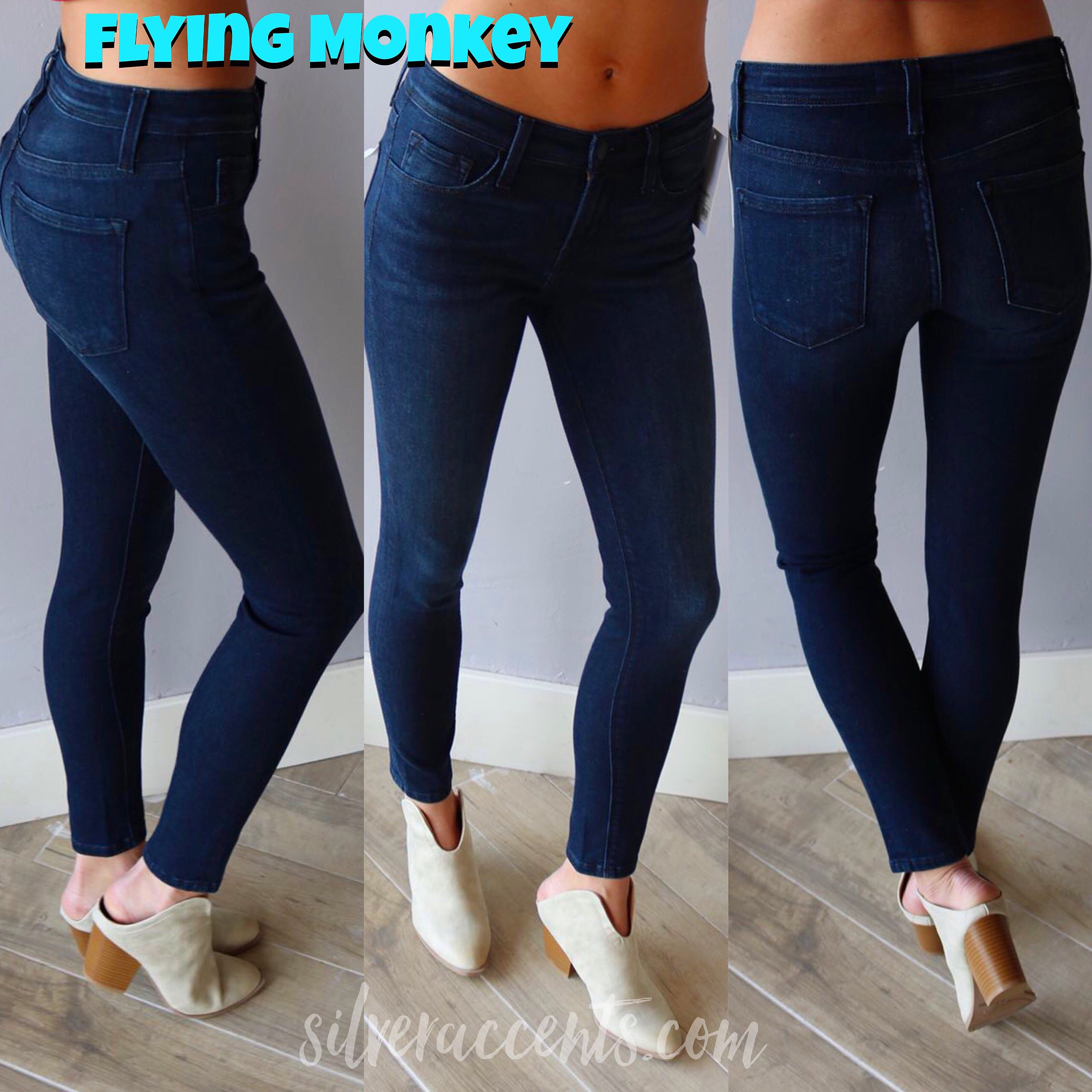 FLYING MONKEY MidRise MEET ME HALFWAY Tonal Stitch Ankle Skinny Jean