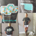 OSU Teal Floral Logo Comfort Colors Short Sleeve Tee Top