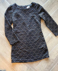 HAYDEN GIRLS Black/Gold JINGLE Metallic Dress