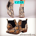 CZAR Python Stretch Pullon Bootie Shoe