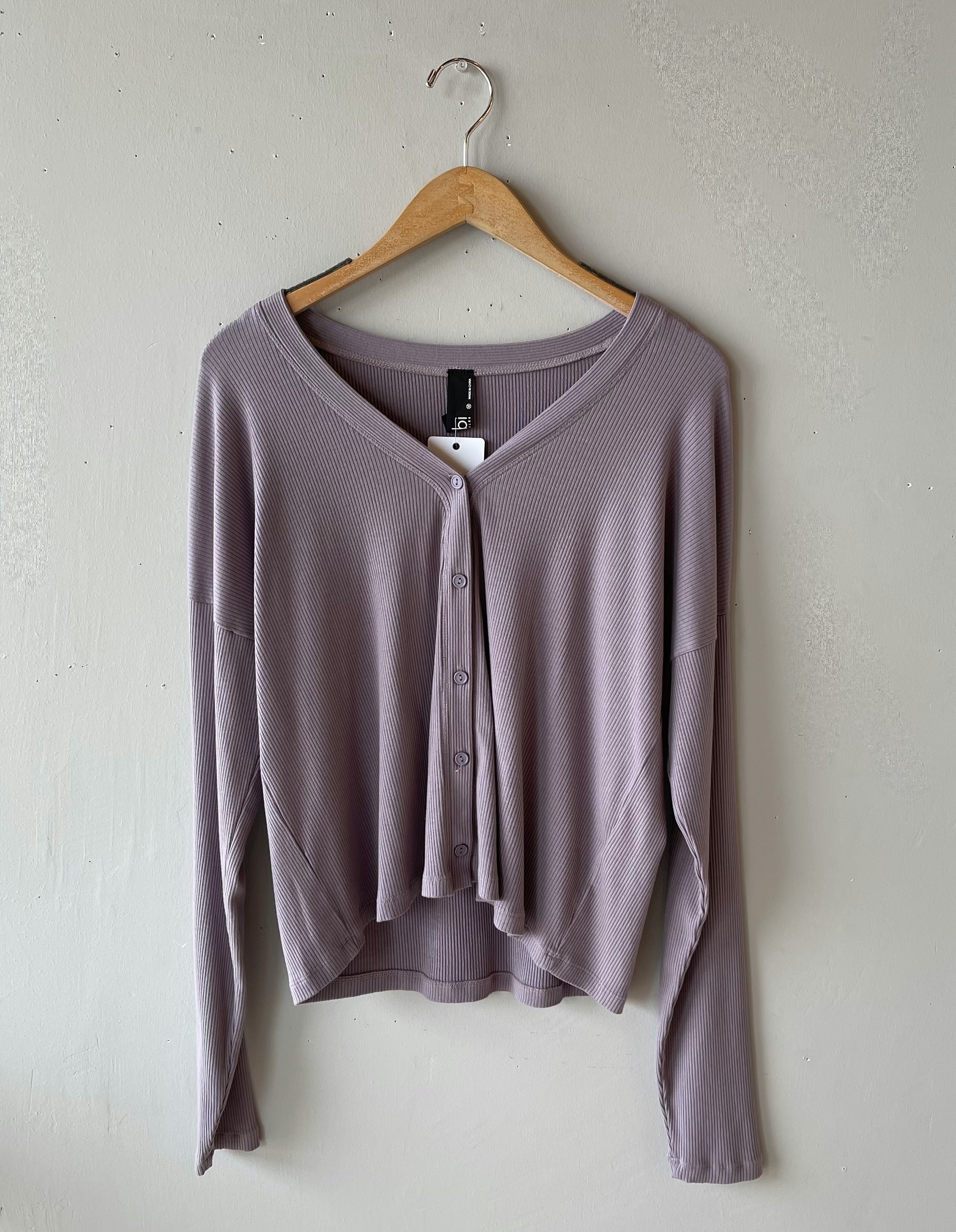 BOBI BRILLIANT Ribbed Viola Top