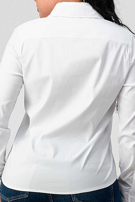 MARKLE ButtonDown Collar Woven Top