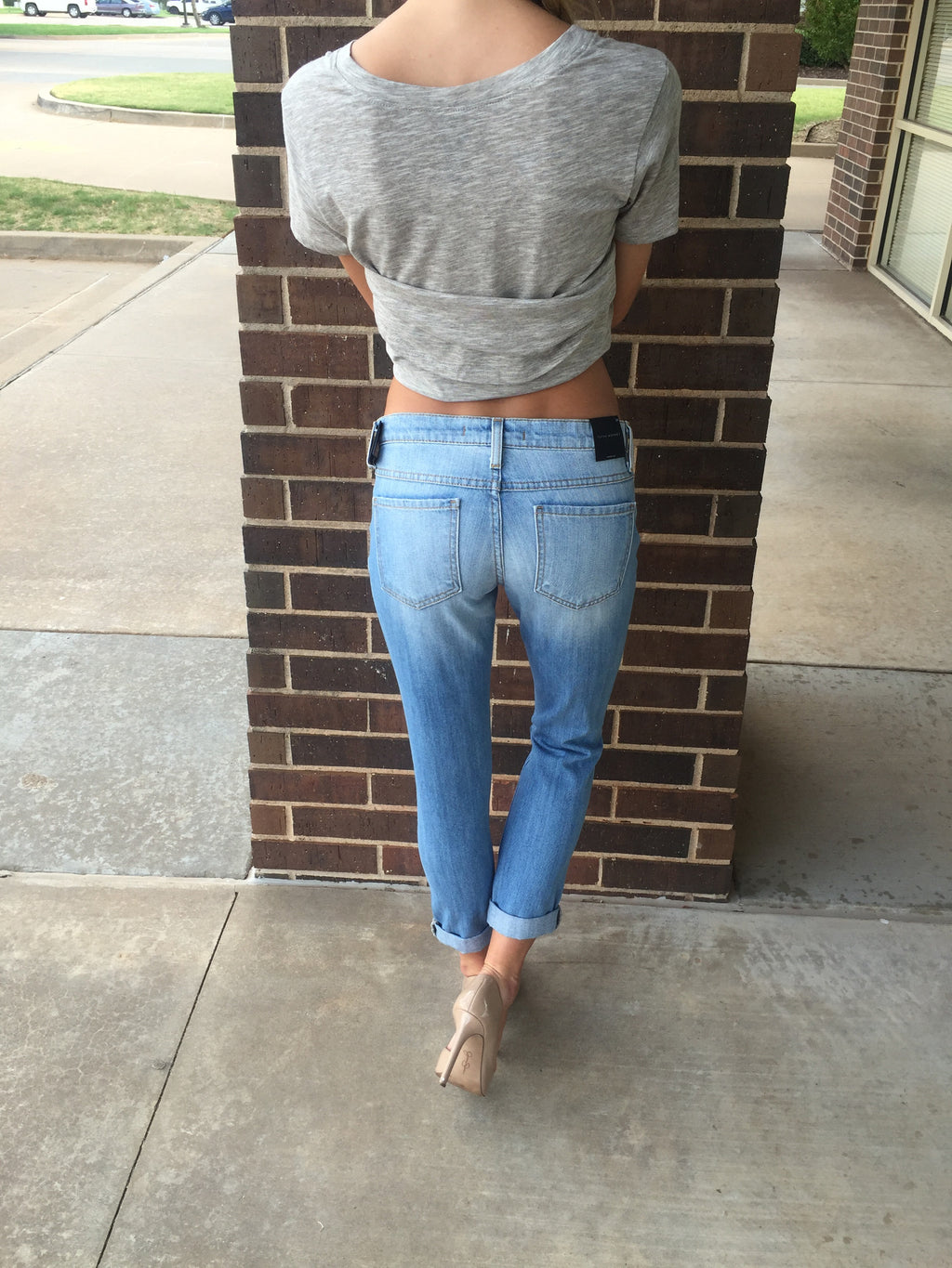 FLYING MONKEY Extreme Distressed BLUE WATERS Slim Boyfriend Jean