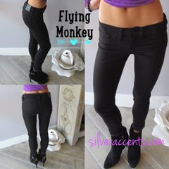 FLYING MONKEY Stretch BLACK Ankle Skinny Jean