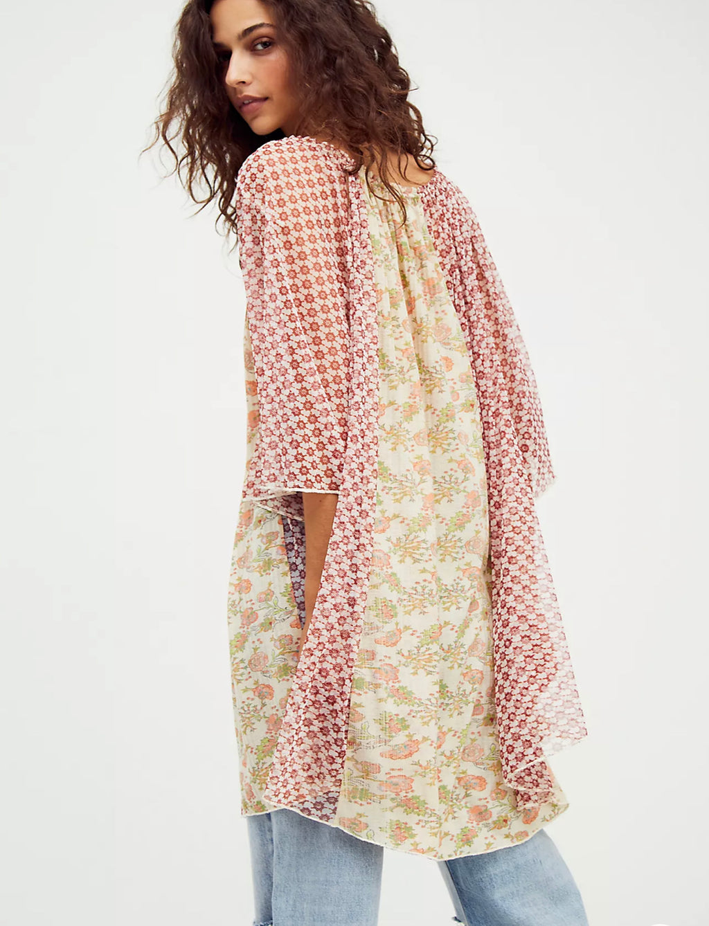 FREE PEOPLE Print BECAUSE I LOVE YOU Tunic Top Dress