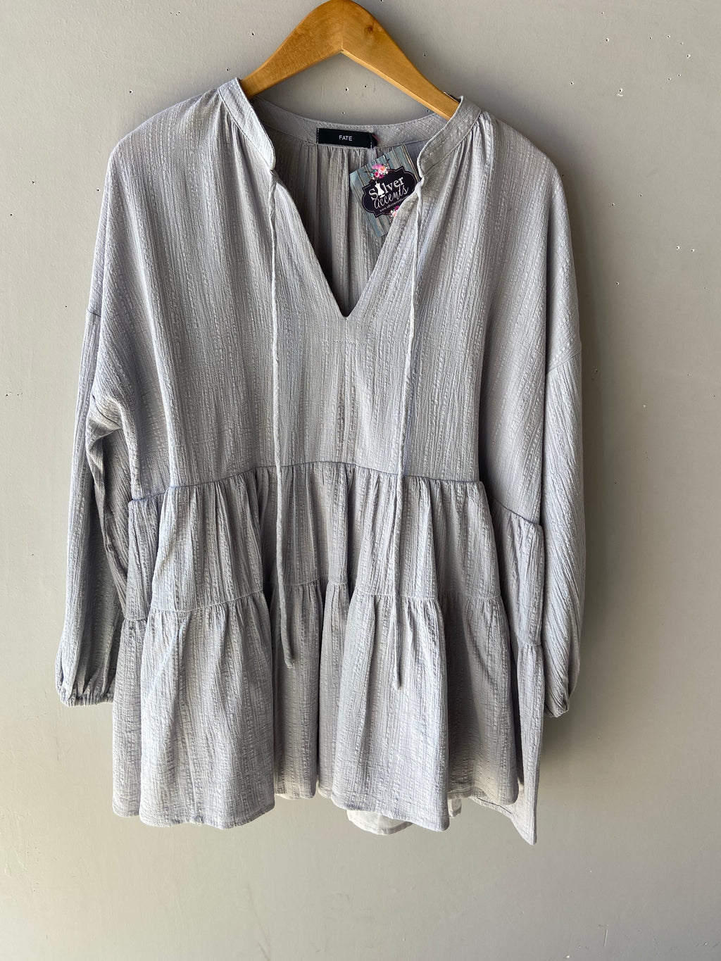*HILARY Tiered Babydoll Tunic Dress