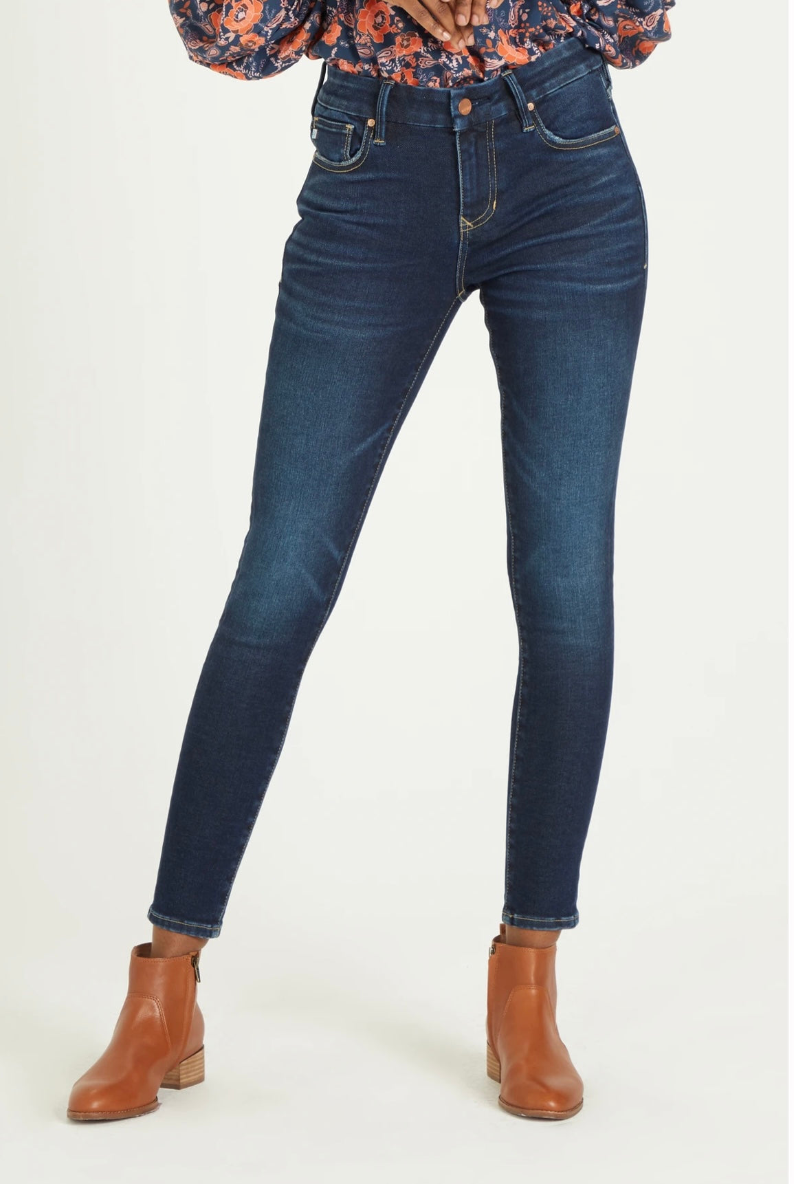DEAR JOHN High Rise GISELE Stretch Skinny Jeans