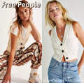 FREE PEOPLE CableKnit DENSON Sweater Vest