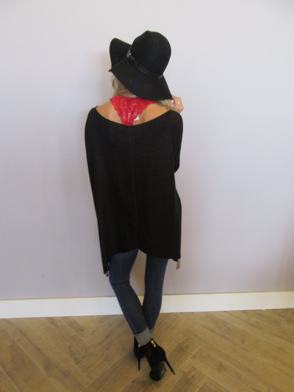 DELOZIER Super Soft Terry Asymmetric Tunic Top