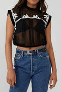 FREE PEOPLE Embroidered Lace VERONIQUE Sheer Top