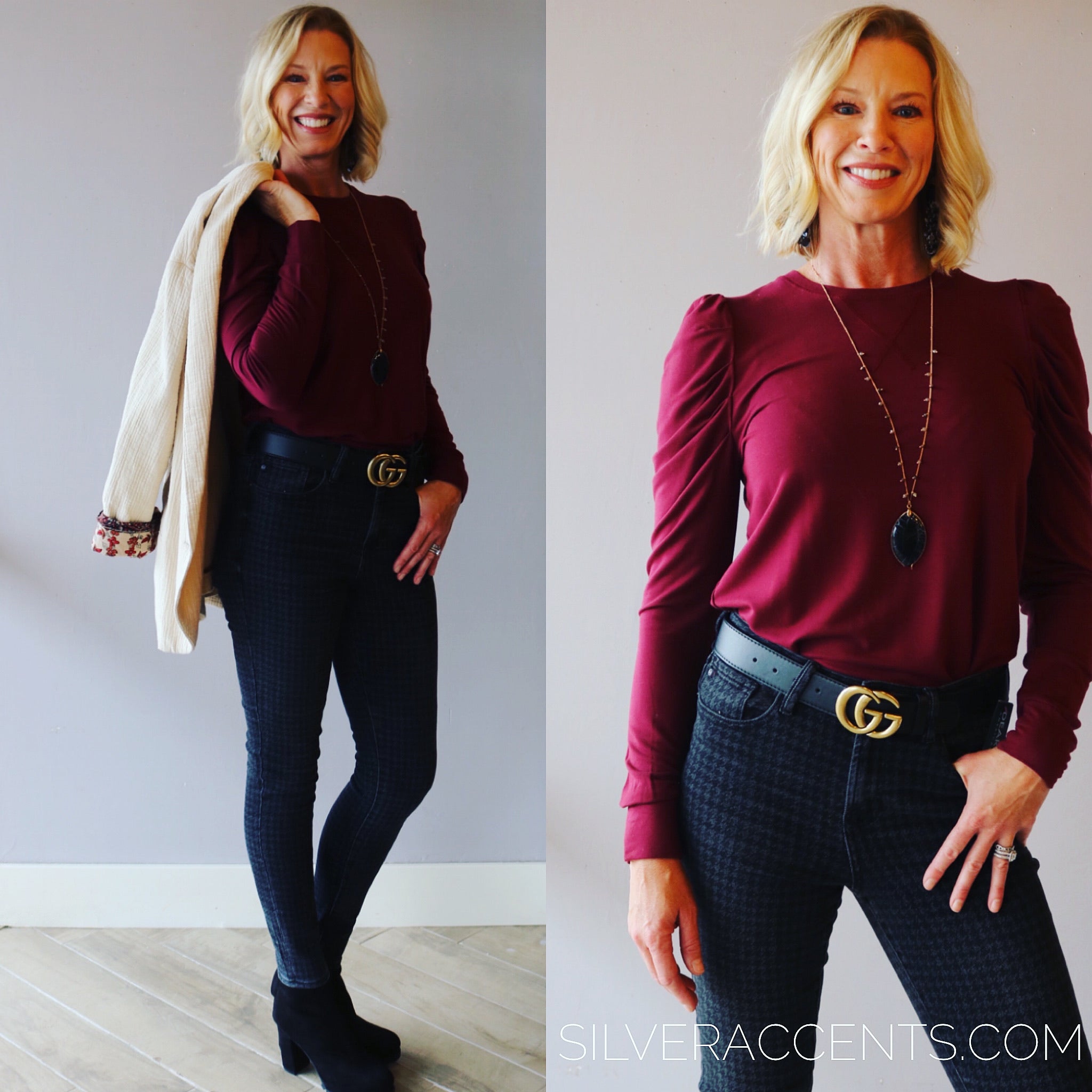 BOBI PuffSleeve SUCCULENT TerryKnit Top