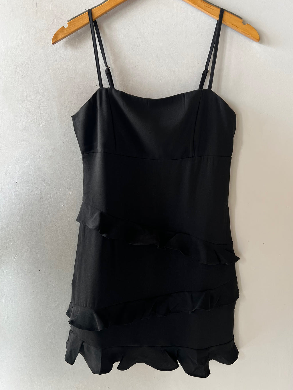 Asymmetrical Ruffle MANTRA Spaghetti Strap Dress