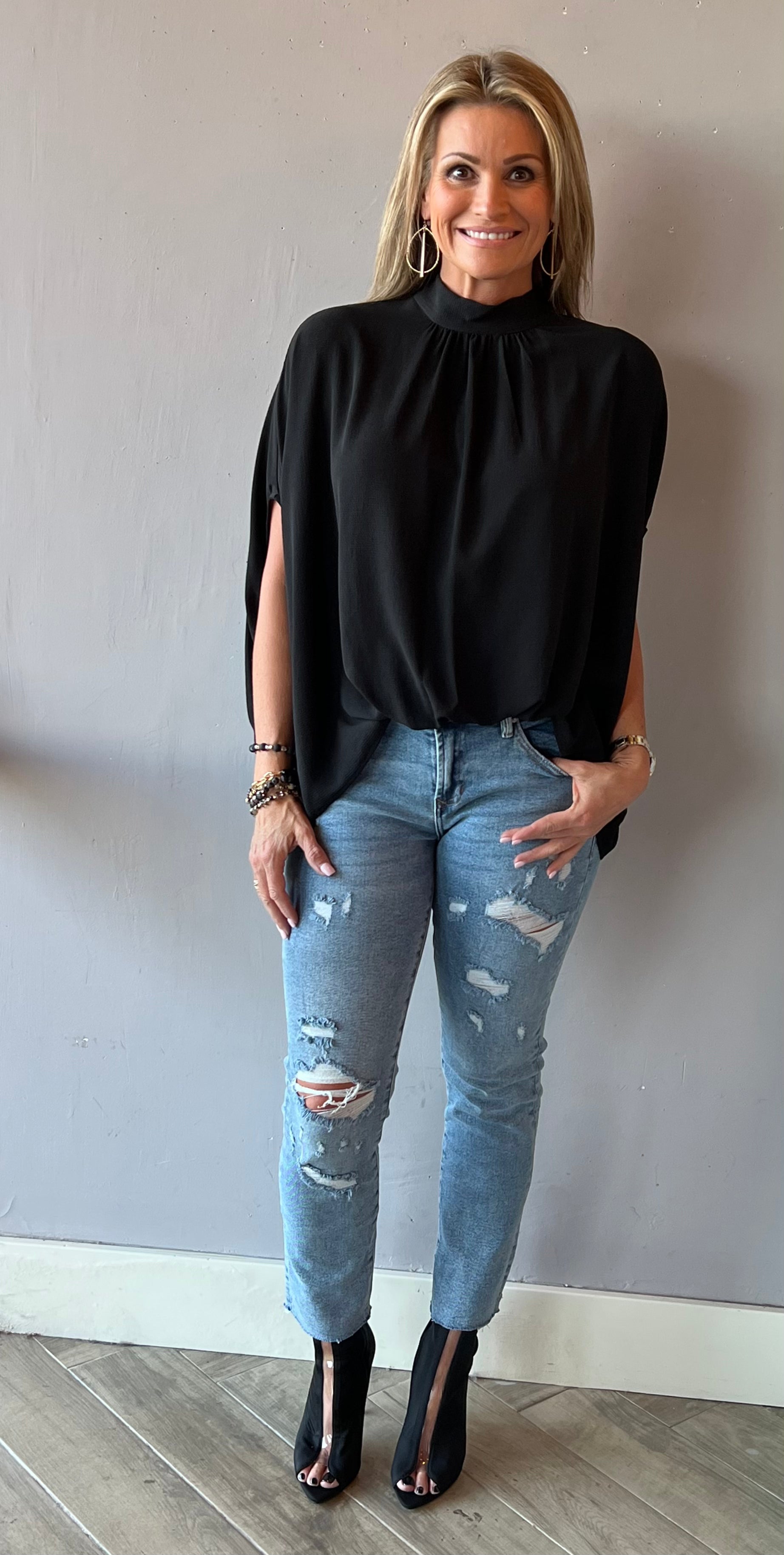 *IVY JANE Bow~Back RUBY Poncho Top