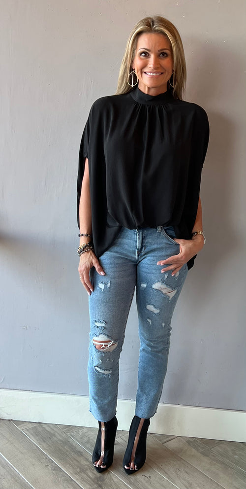 *IVY JANE Bow~Back RUBY Poncho Top