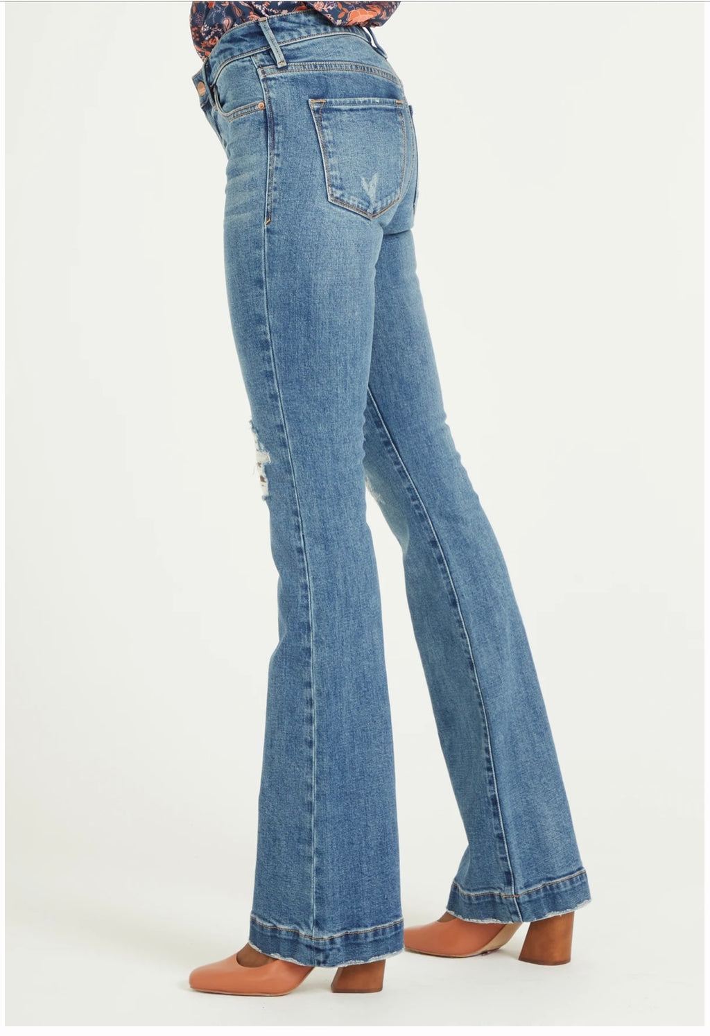 DEAR JOHN Distressed JAXTYN Bootcut Jeans