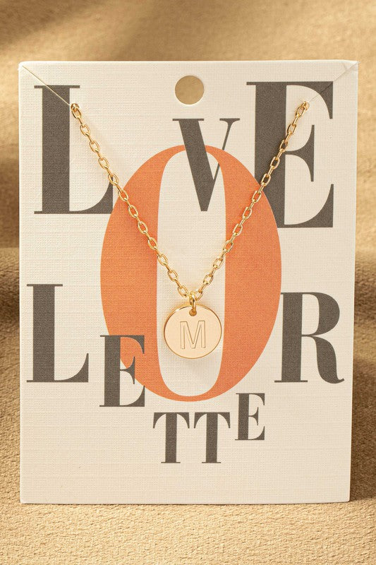 SPARROW Initial Medallion Necklace- DOORBUSTER