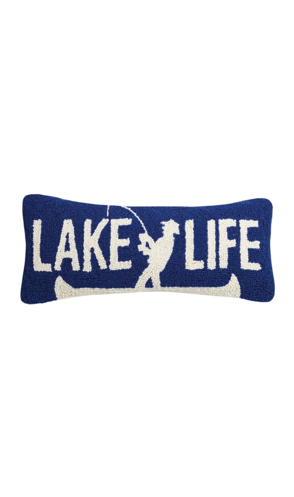 PH HandHooked LAKE LIFE Fisherman Pillow