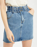 WISHLIST Gathered VICTORIOUS HiWast Denim Skirt