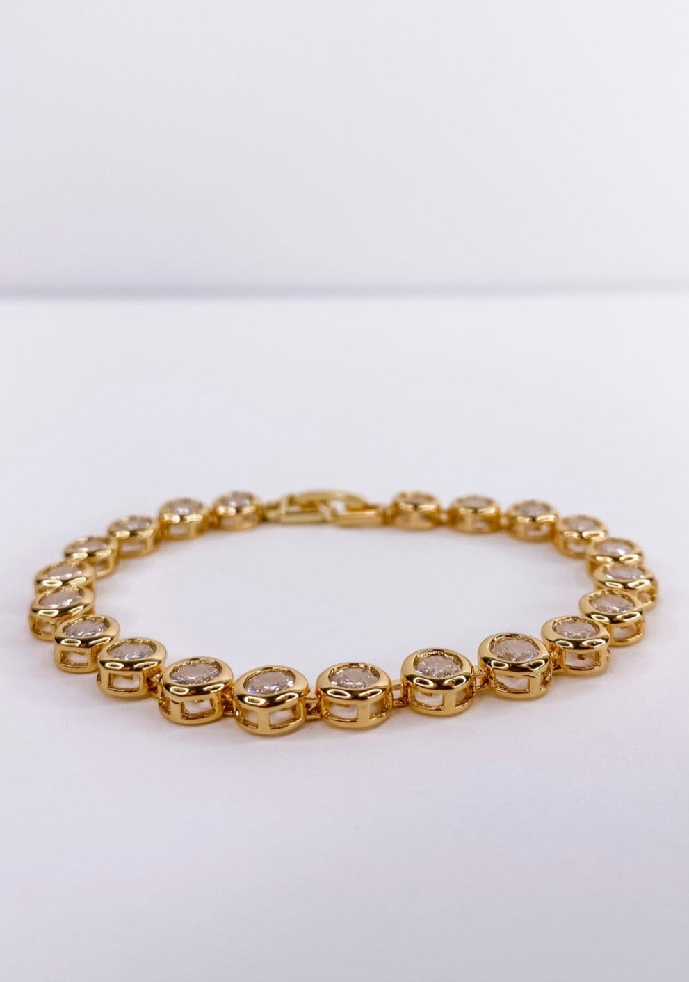 BRACHA Gold/CZ FOREVER Tennis Bracelet