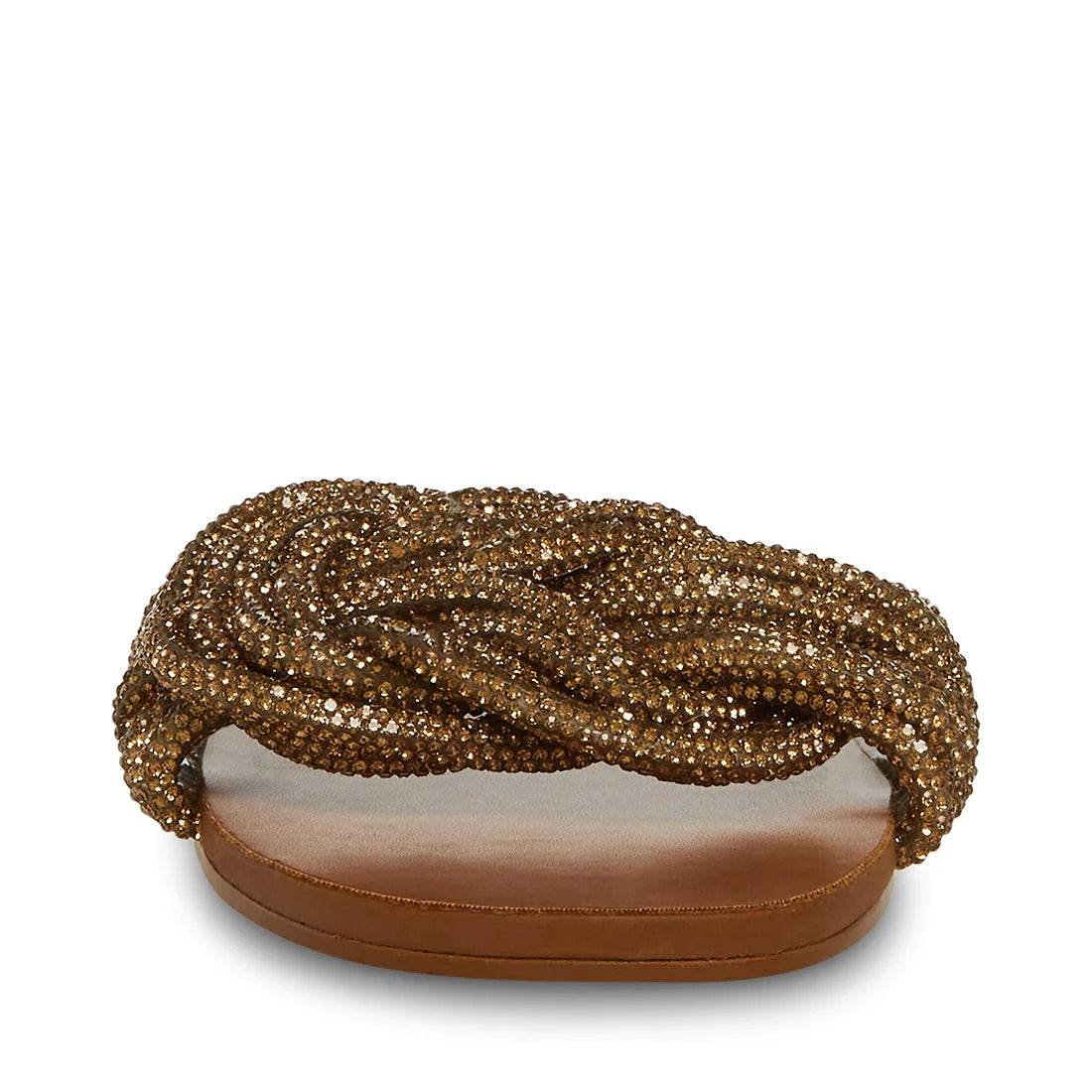 STEVE MADDEN Rhinestone ADORE Square~Knot Slide Sandal Shoe