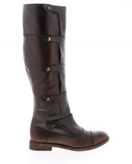 Very Volatile DELANEY Tall Flat Boots With Press Studs