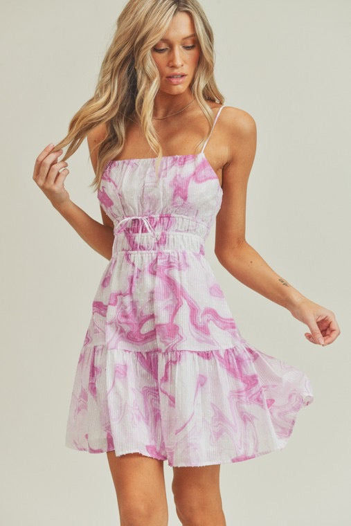 Marble ARTISTRY Cami Shirred Waist Dress