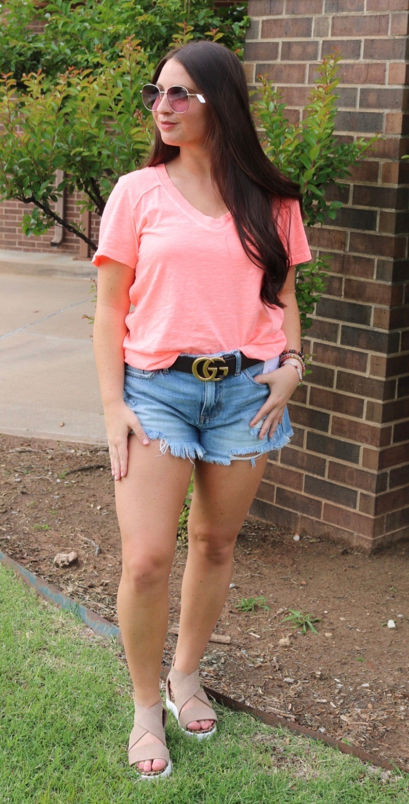 BOBI V-Neck BECK Slub Jersey HiLo Top