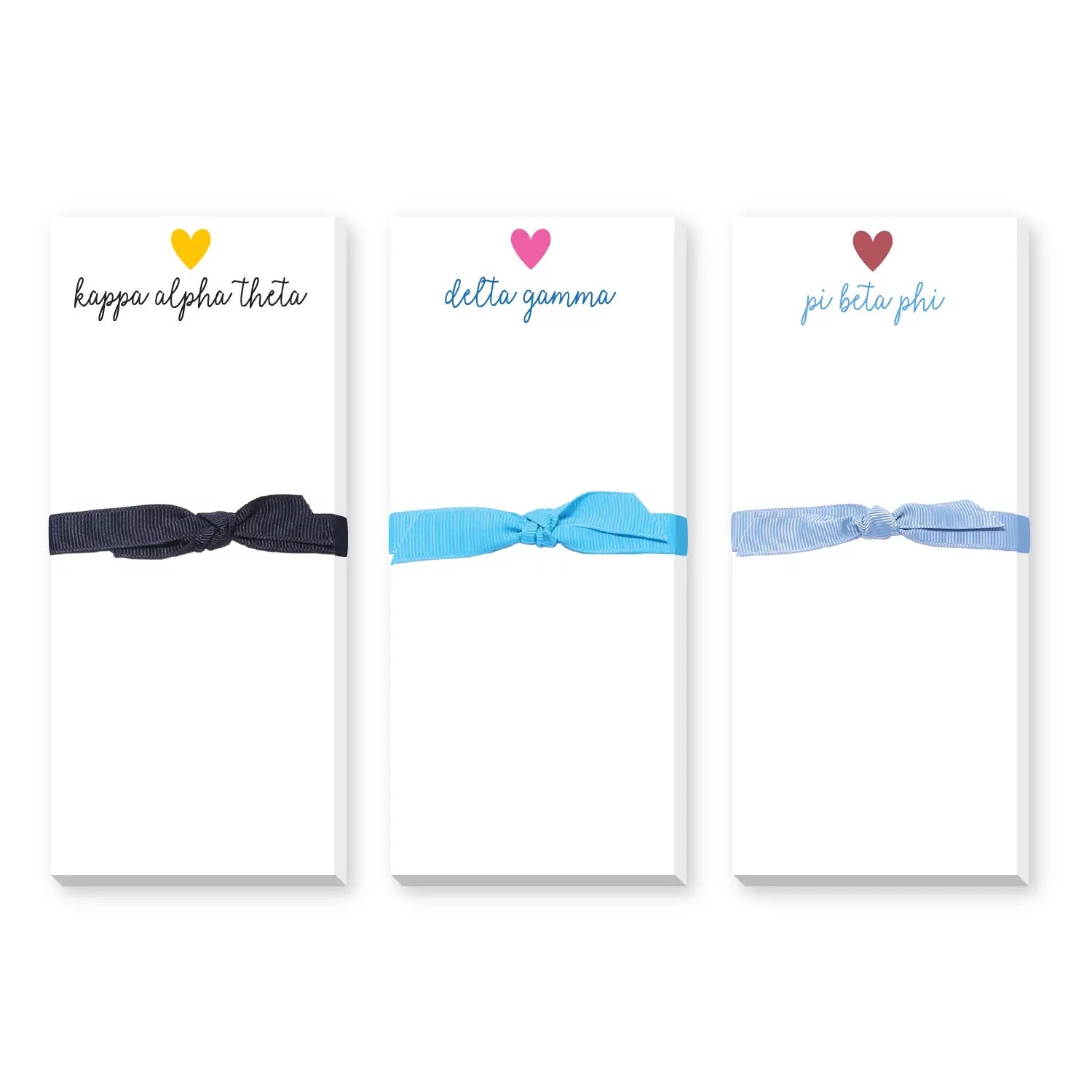 DD Sorority HEART Greek Chic Skinny Notepad