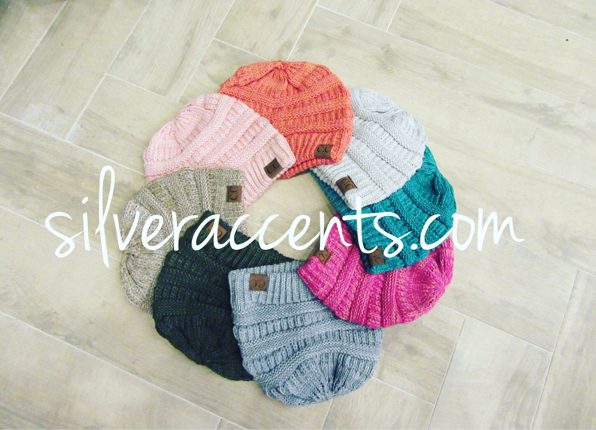 HOTHEADS Cable Knit CC Beanie Hat