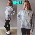 BOBI Terry BILLOW TieDye DropSleeve Hoodie Top