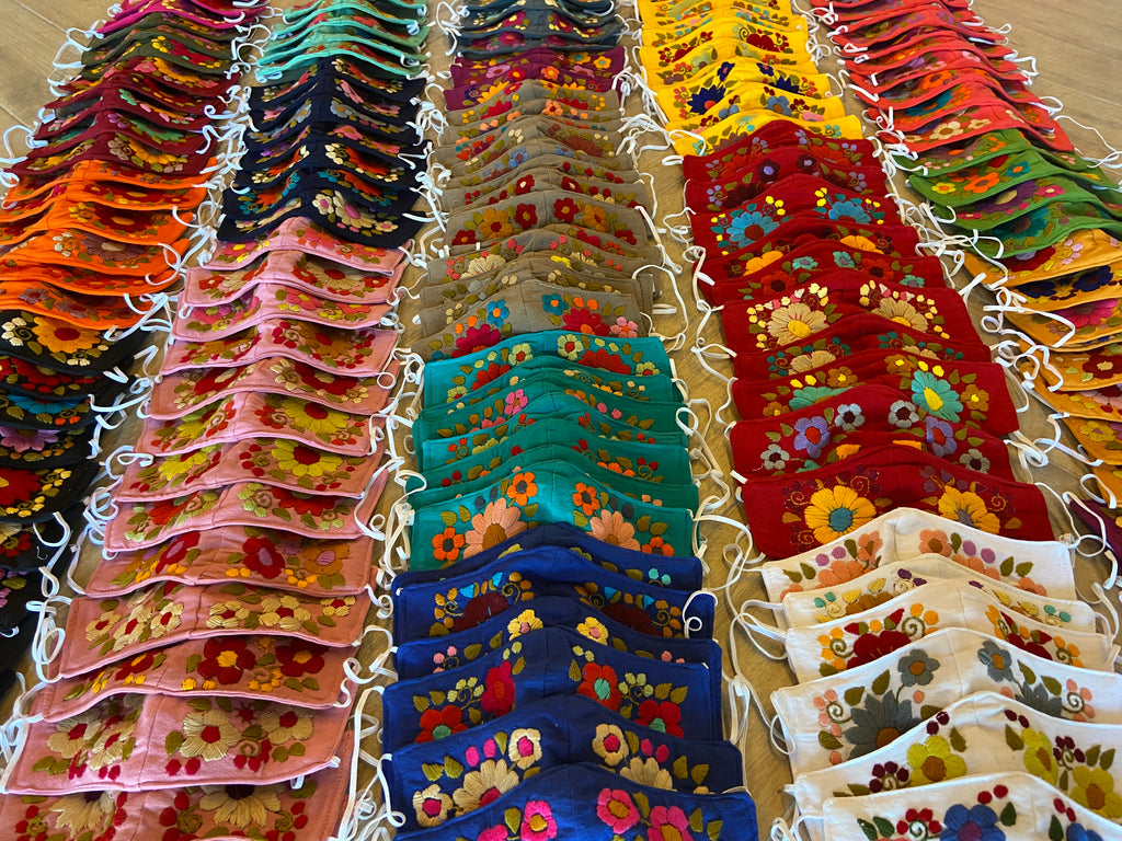 ASSTD Hand Embroidered Face Mask (Color will Vary)