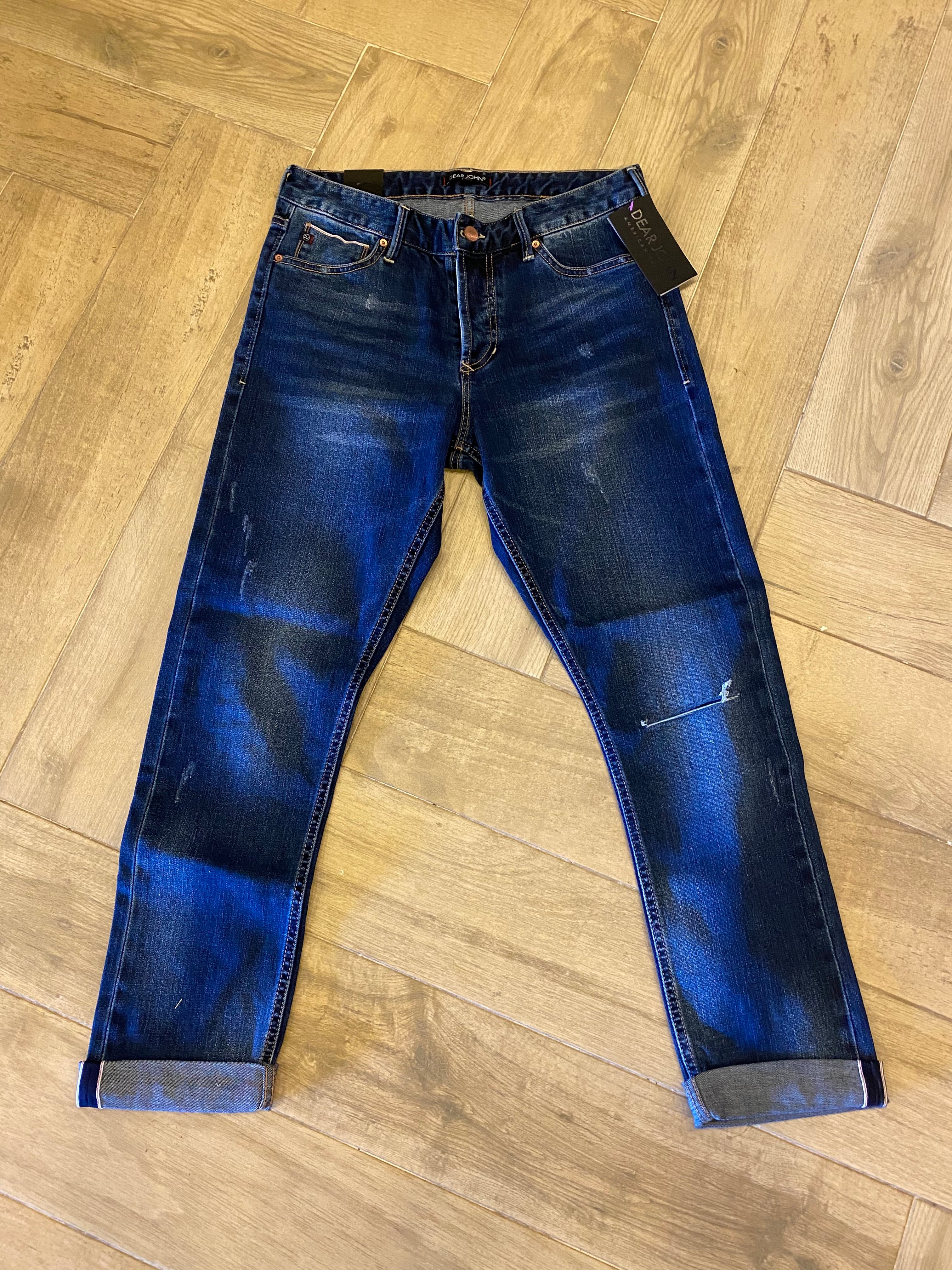 DEAR JOHN HiRise KARSYN Distressed Cuff Jean