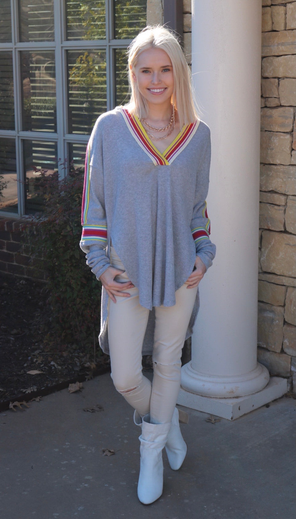 FREE PEOPLE RibKnit FEELING MAGICAL SWIT V-Neck Top