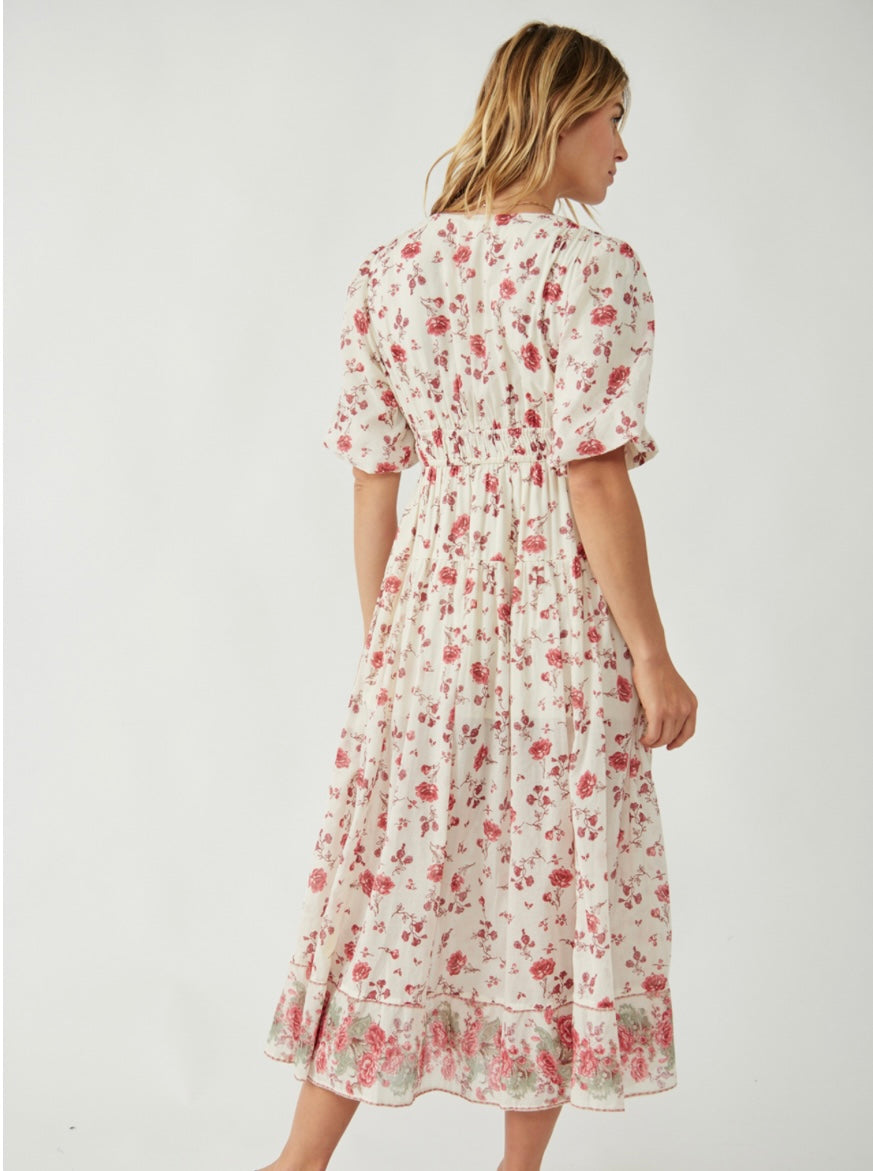 FREE PEOPLE Print LYSETTE Peasant Maxi Dress