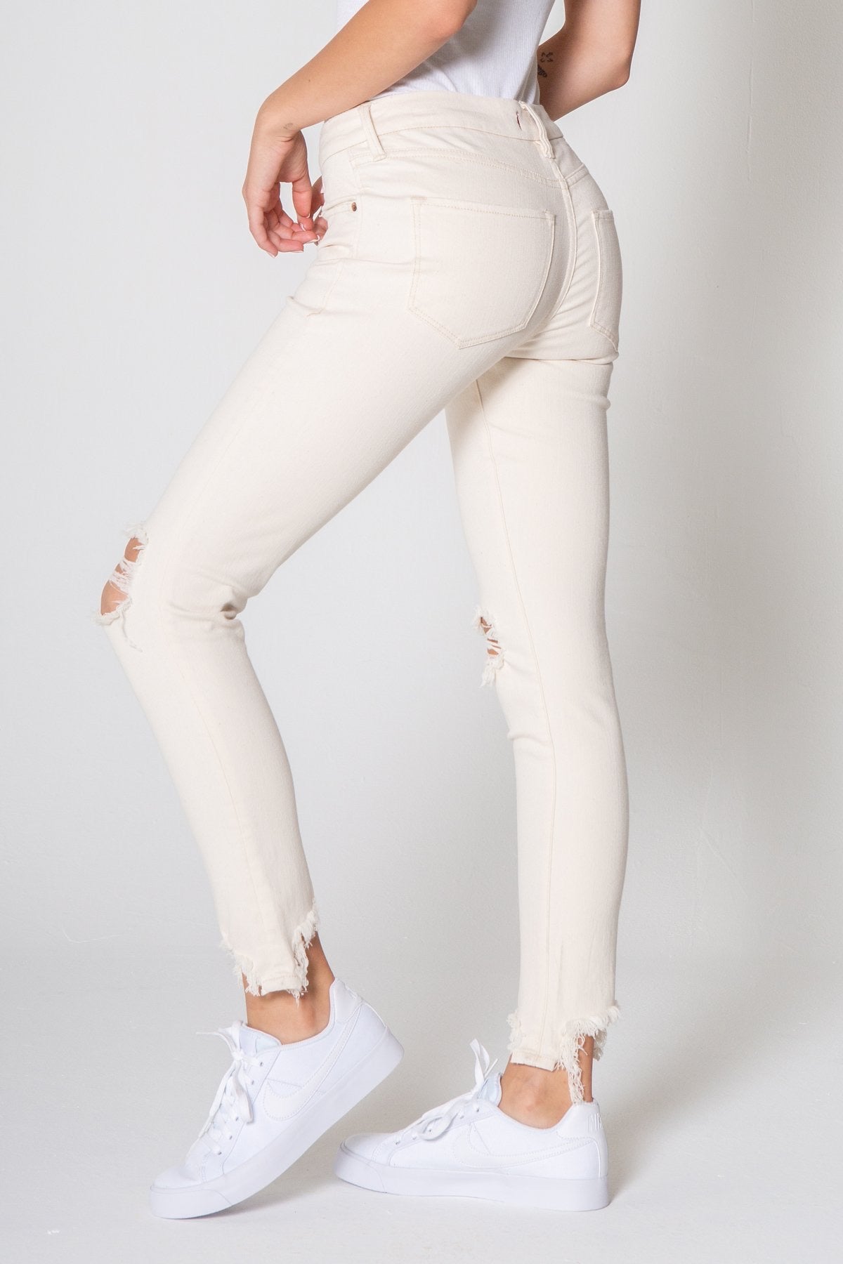 DEAR JOHN Mid-Rise JOYRICH Distressed FrayHem Skinny Jean